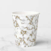 モダン金ゴールドグレーマーブル紙カップ 紙コップ (裏面)