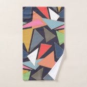 モダン金ゴールドコンテンポラリー線三角形 バスタオルセット (ハンドタオル)