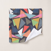 モダン金ゴールドコンテンポラリー線三角形 バスタオルセット (ウォッシュタオル)