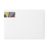 モダン金ゴールドコンテンポラリー線三角形 ラップアラウンドラベル (正面)