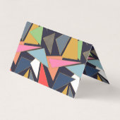 モダン金ゴールドコンテンポラリー線三角形 名刺 (裏面)