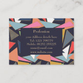 モダン金ゴールドコンテンポラリー線三角形 名刺 (裏面)