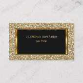 モダン金ゴールドゴールデングリッタースタイリッシュプロフェッショナル 名刺 (正面)