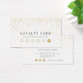 モダン金ゴールドシンプルグリッターロイヤリティカード (デスク)