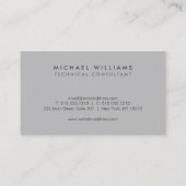 モダン金ゴールドシンプルサークルグレイ名刺 名刺 (裏面)