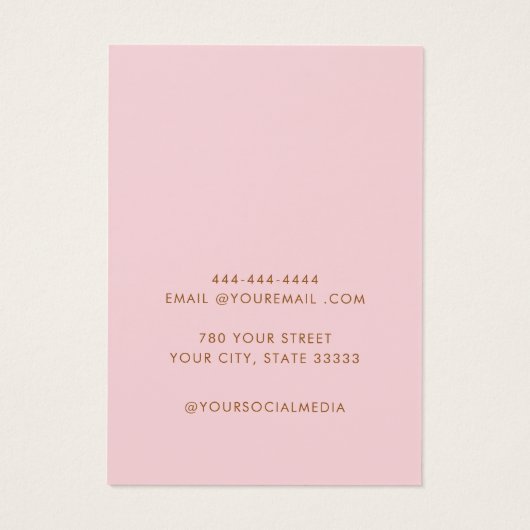 モダン金ゴールドシンプルジュエリーイヤリング表示カード (裏面)