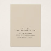 モダン金ゴールドシンプルジュエリー表示カード (裏面)