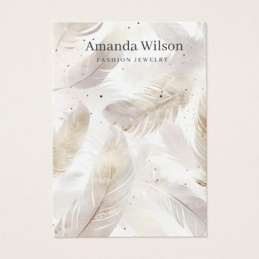 モダン金ゴールドシンプルジュエリー表示カード (正面)