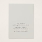 モダン金ゴールドシンプルジュエリー表示カード (裏面)