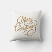 モダン金ゴールドシンプルメリークリスマスギフト クッション (裏面)