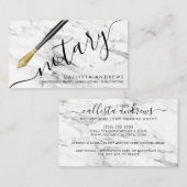 モダン金ゴールドシンプル大理石ファウンテンペン公証人ローン 名刺 (正面/裏面)