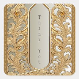 モダン金ゴールドシ華美ステッカー スクエアシール