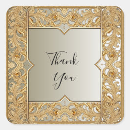 モダン金ゴールドシ華美ステッカー スクエアシール
