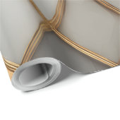 モダン金ゴールドジオメトリックラグジュアリーラッピング紙 ラッピングペーパー (ロールコーナー)