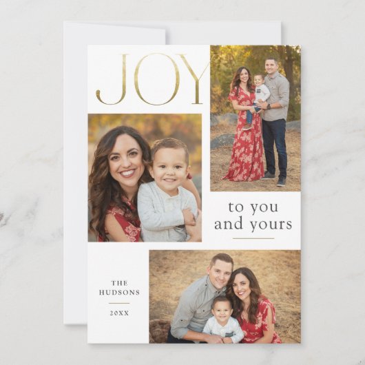 モダン金ゴールドジョイ書数々の画展 シーズンカード (正面)