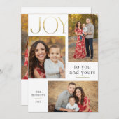 モダン金ゴールドジョイ書数々の画展 シーズンカード (正面/裏面)