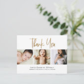 モダン金ゴールドスカスタムクリプトベビー3 ポストカード (スタンド正面)