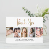 モダン金ゴールドスカスタムクリプトベビー5 サンキューカード (スタンド正面)