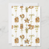 モダン金ゴールドスクリプトクリスマストイズ シーズンカード (裏面)