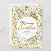 モダン金ゴールドスクリプトクリスマス シーズンカード (正面)