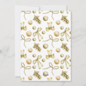 モダン金ゴールドスクリプトクリスマス シーズンカード (裏面)