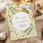 モダン金ゴールドスクリプトクリスマス シーズンカード