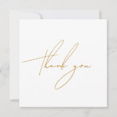 モダン金ゴールドスクリプトサンキューカード サンキューカード (正面)