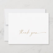 モダン金ゴールドスクリプトサンキューカード サンキューカード (正面)