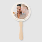 モダン金ゴールドスクリプトタイポグラフィ写真 ハンドファン (裏面)