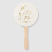 モダン金ゴールドスクリプトタイポグラフィ写真 ハンドファン (正面)