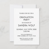 モダン金ゴールドスクリプト写真の卒業 招待状 (裏面)