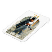 モダン金ゴールドスクリプト写真2024ミニマル卒業 マグネット (左側)