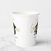 モダン金ゴールドスクリプト卒業パーティー歓迎サイン 紙コップ (右)