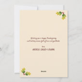 モダン金ゴールドスクリプト感謝フォトカード シーズンカード (裏面)