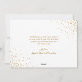 モダン金ゴールドスクリプト3フォトコラージクリスマス シーズンカード (裏面)