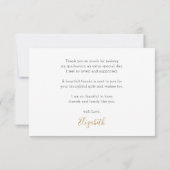 モダン金ゴールドスクリプト3写真の卒業 サンキューカード (裏面)