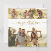 モダン金ゴールドスクリプ数々のト4 シーズンカード (正面)