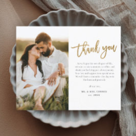 モダン金ゴールドスクリプ結婚ト写真