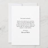 モダン金ゴールドスクリプ結婚ト3 サンキューカード (裏面)