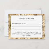 モダン金ゴールドスターのギフト券 (裏面)