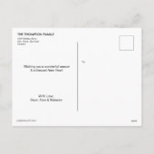 モダン金ゴールドスターのクリスマスファミリーの写真 シーズンポストカード (裏面)