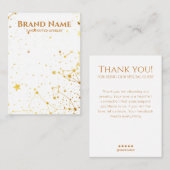 モダン金ゴールドスターラインアートイヤリングディスプレイ 名刺 (正面/裏面)