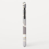 モダン金ゴールドストミニマルロークグレーの三角形 Case-Mate iPhoneケース (裏面/左)