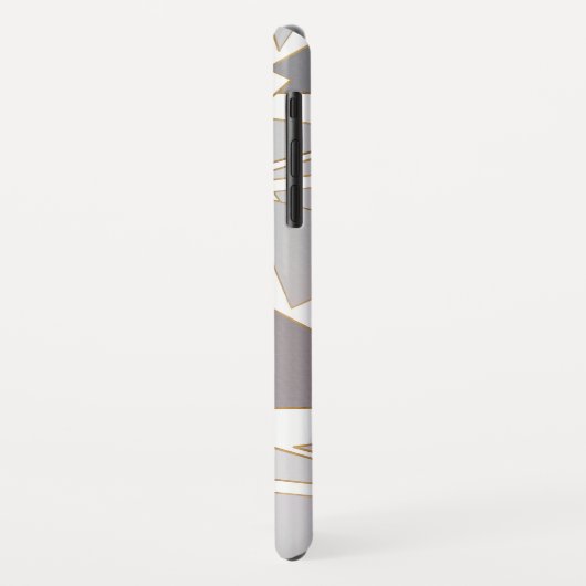 モダン金ゴールドストミニマルロークグレーの三角形 Case-Mate iPhoneケース (裏面/左)