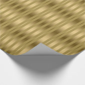 モダン金ゴールドストライプ幾何学的パターン ラッピングペーパー (角)