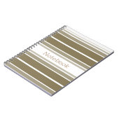 モダン金ゴールドストライプ ノートブック (左側)