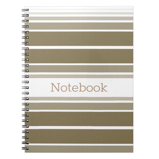 モダン金ゴールドストライプ ノートブック (正面)