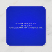 モダン金ゴールドストライプ、金ゴールドロータスブ王室のルー スクエア名刺 (裏面)