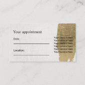 モダン金ゴールドストローク撮影アポイントメント 予約カード (裏面)