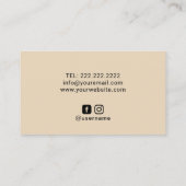 モダン金ゴールドスパイラルメイクアップアーティストヘアサロンスパ 名刺 (裏面)